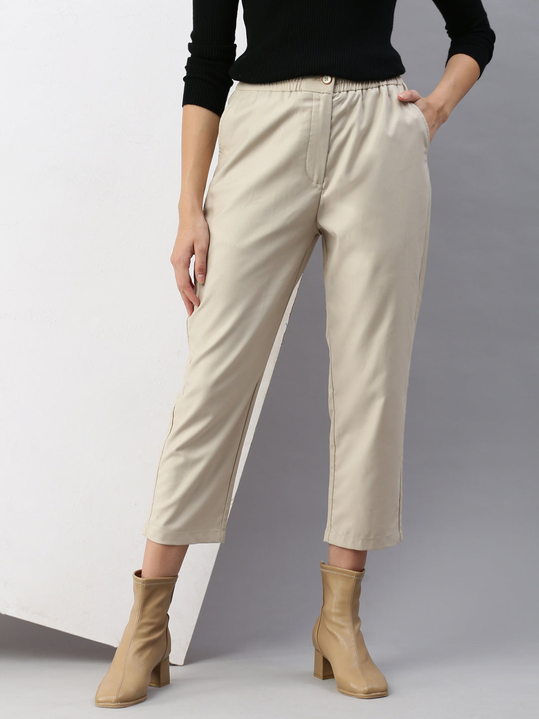 Off-White Beige Formal Over Trousers Off-White
